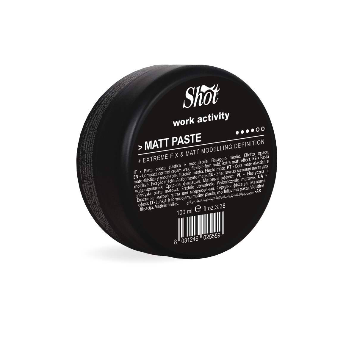 SHWA145_Work Activity_Matt Paste_100ml-A Shot Work Activity Matt Paste 100 ml – matowa pasta do włosów o silnej fixacji - obrazek 1